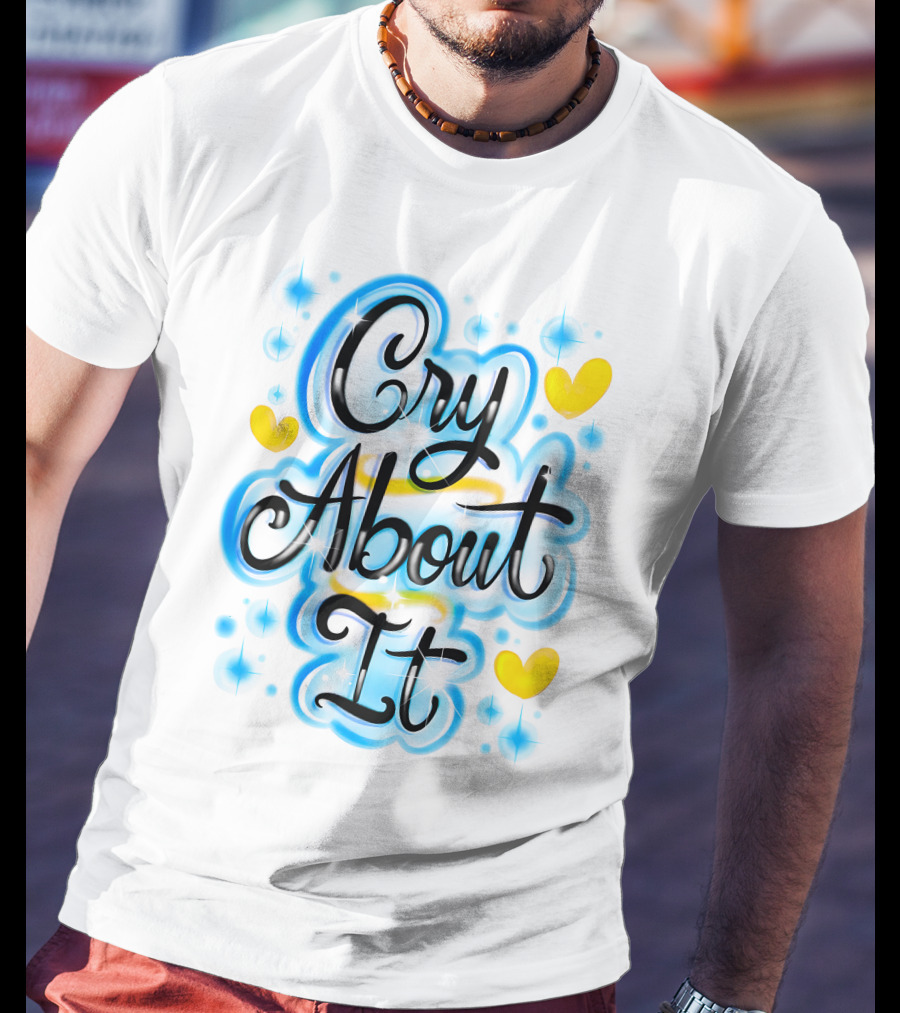 TDE Sza Cry About It Blue Yellow Hearts T-Shirt