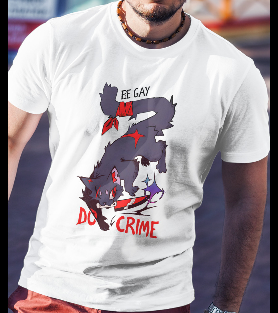Saltmalkin Merch Laney Be Gay Do Crime Cat T-Shirt