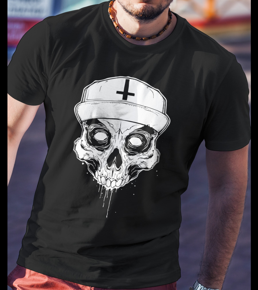 Skull With Cross Hat Salmo Skull T-Shirt