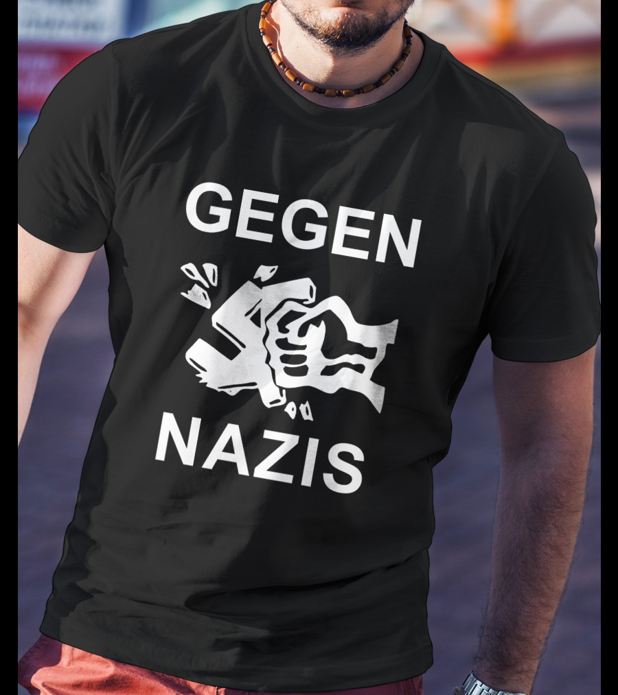 GEGEN NAZIS Fist And Broken Swastika T-Shirt