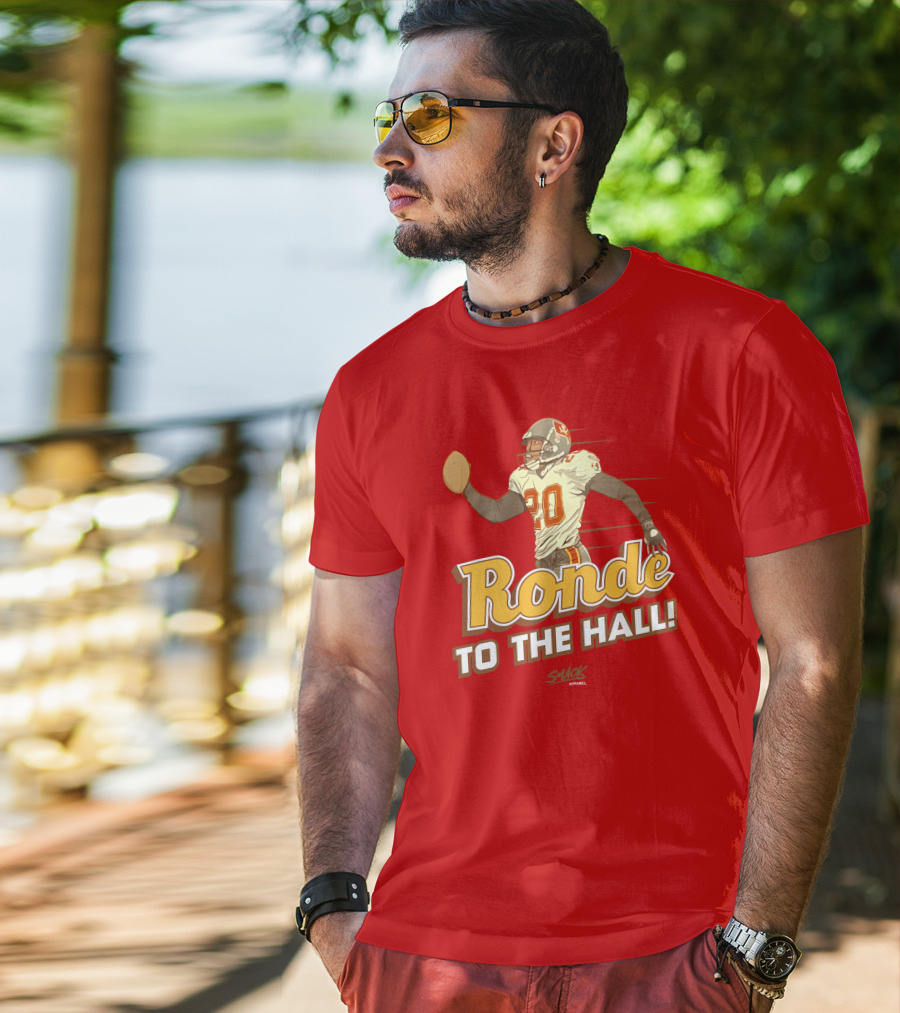 Ronde To The Hall Smack Apparel Football T-Shirt