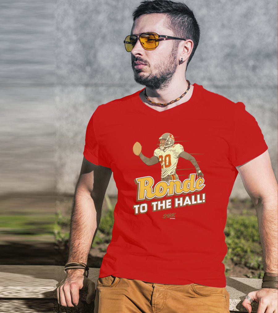 Ronde To The Hall Smack Apparel Football T-Shirt