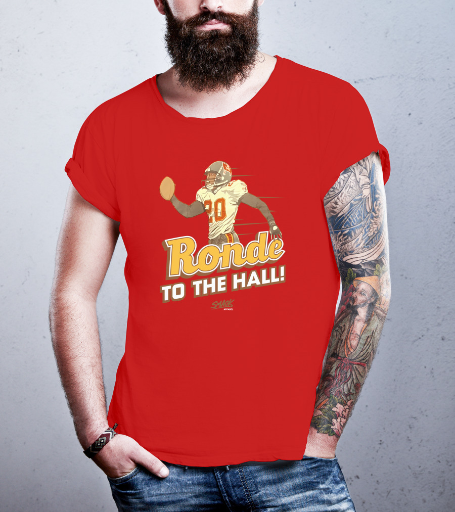 Ronde To The Hall Smack Apparel Football T-Shirt