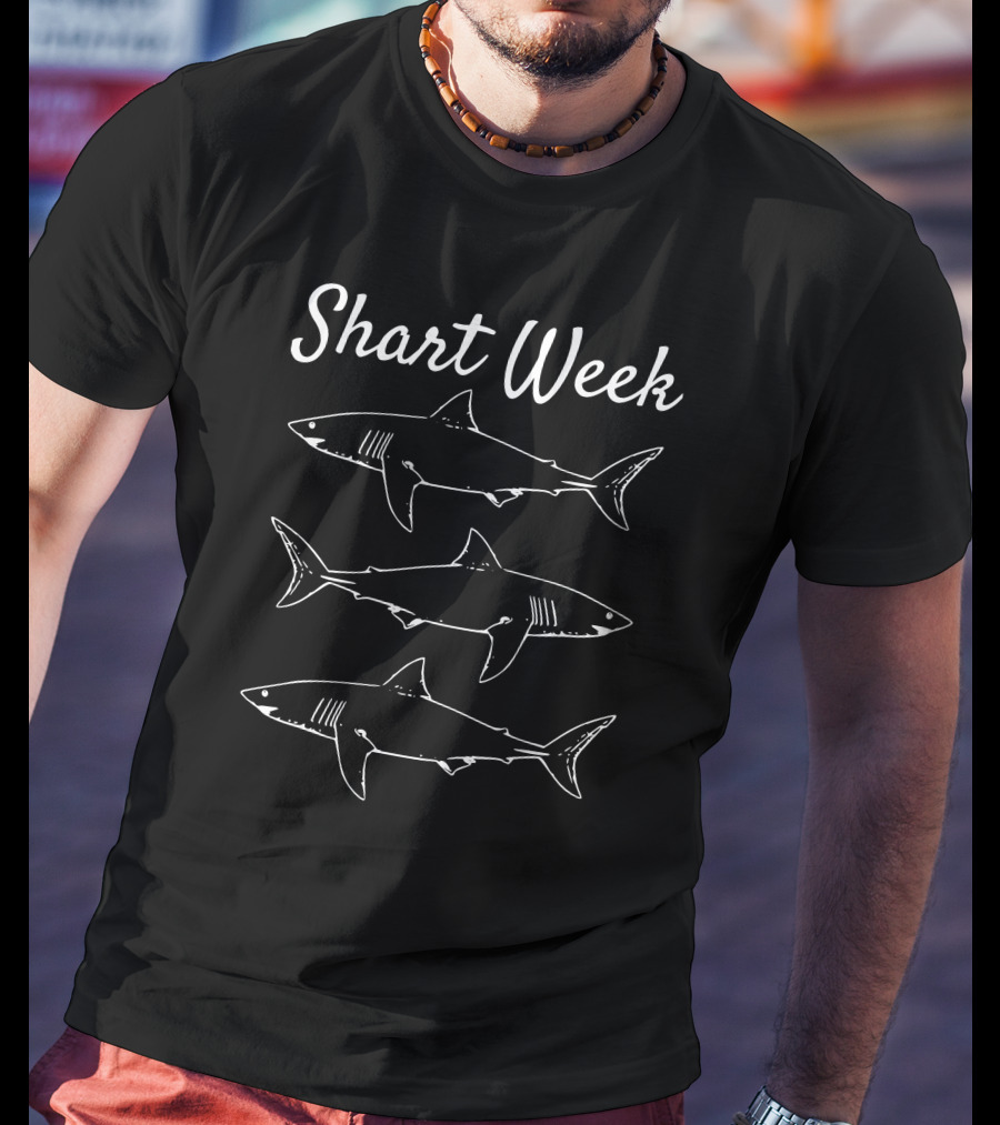 Shart Week Funny Shark Lovers Three Shark T-Shirt