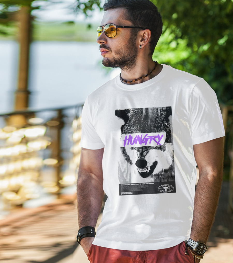 Hungry Wolf The Wolf Is Always Scratching Iron Paradise T-Shirt