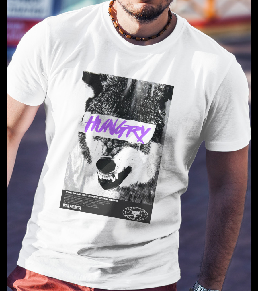 Hungry Wolf The Wolf Is Always Scratching Iron Paradise T-Shirt