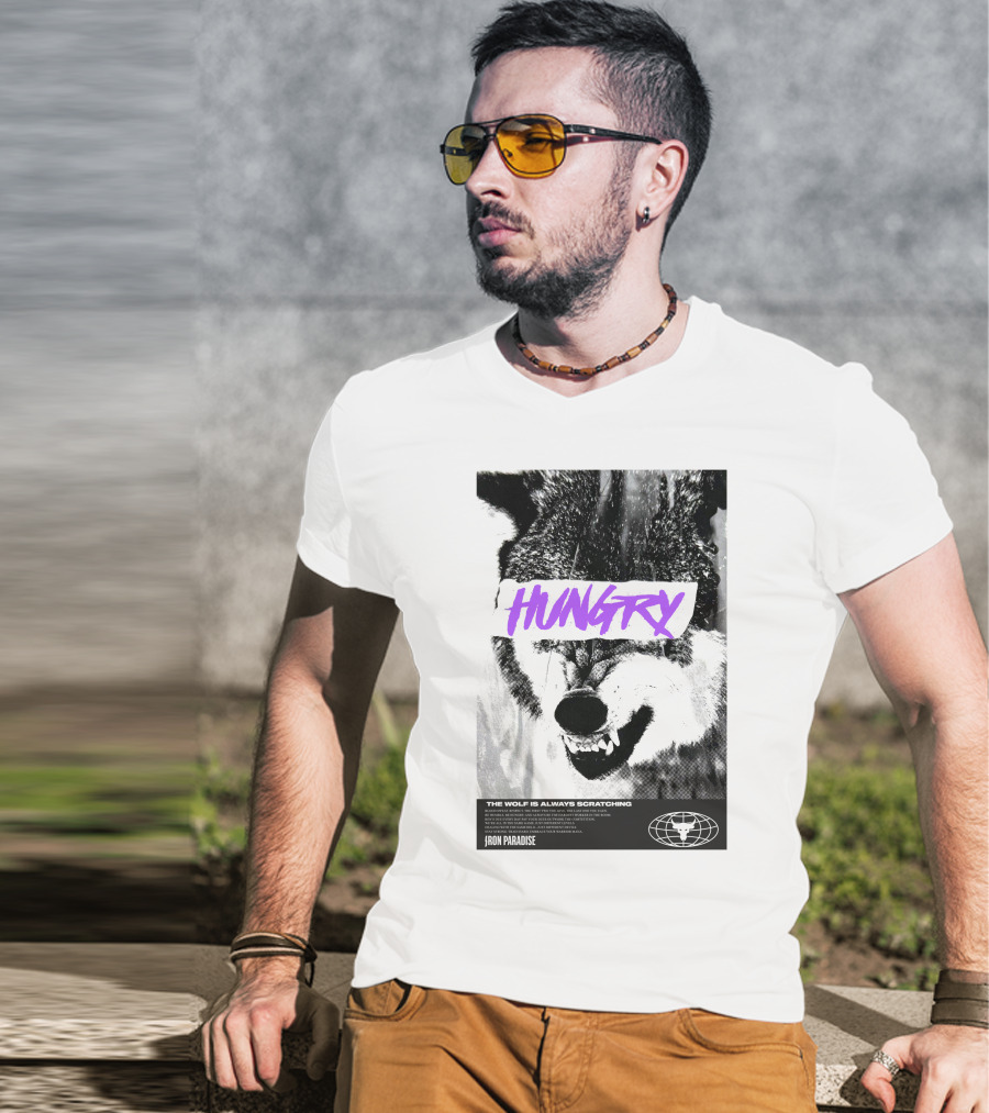 Hungry Wolf The Wolf Is Always Scratching Iron Paradise T-Shirt