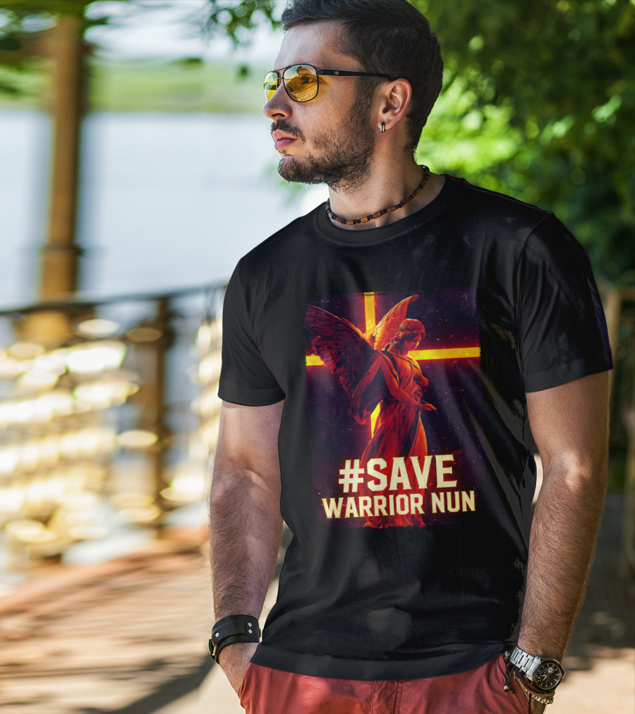 Save Warrior Nun Angel Red Cross T-Shirt