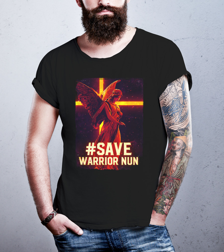 Save Warrior Nun Angel Red Cross T-Shirt