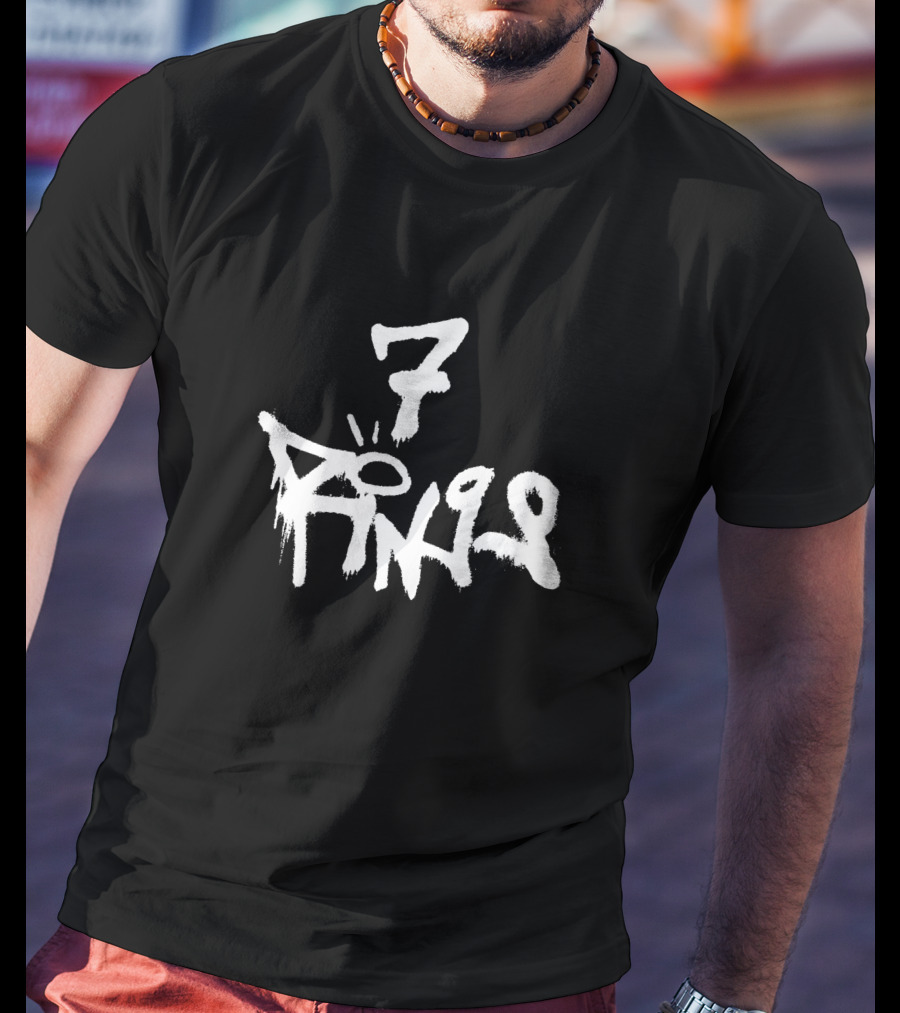 7 Rings Tag Style Crewneck T-Shirt