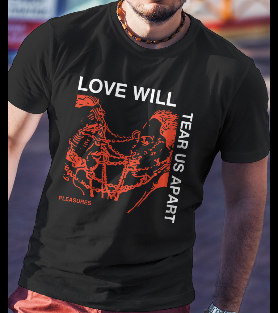 Love Will Tear Us Apart Pleasures Red T-Shirt