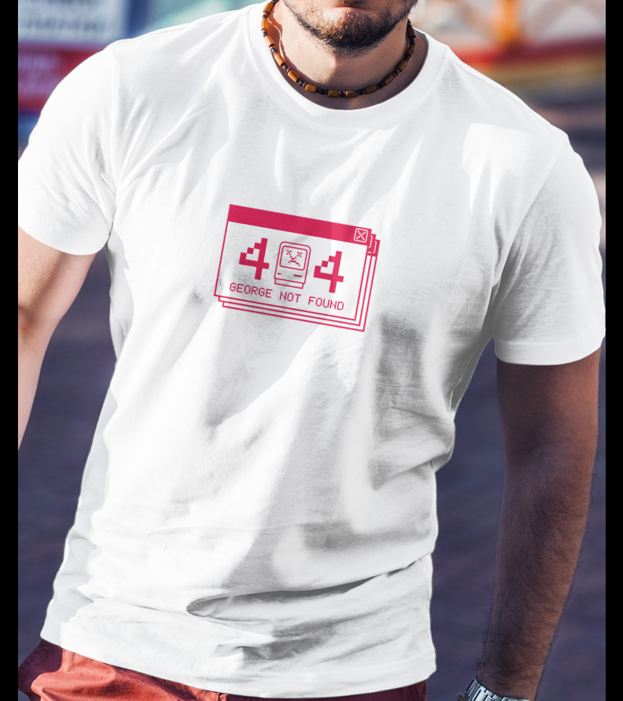 Georgenotfound 404 Error Pixel Art Pink X Face Not Found Gnf T-Shirt