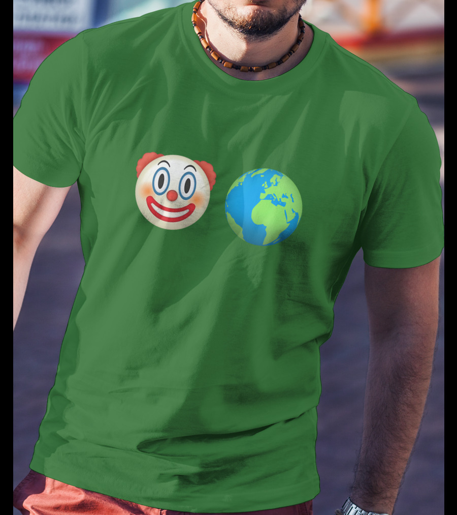 Clown Face Globe Emoji Clown World T-Shirt