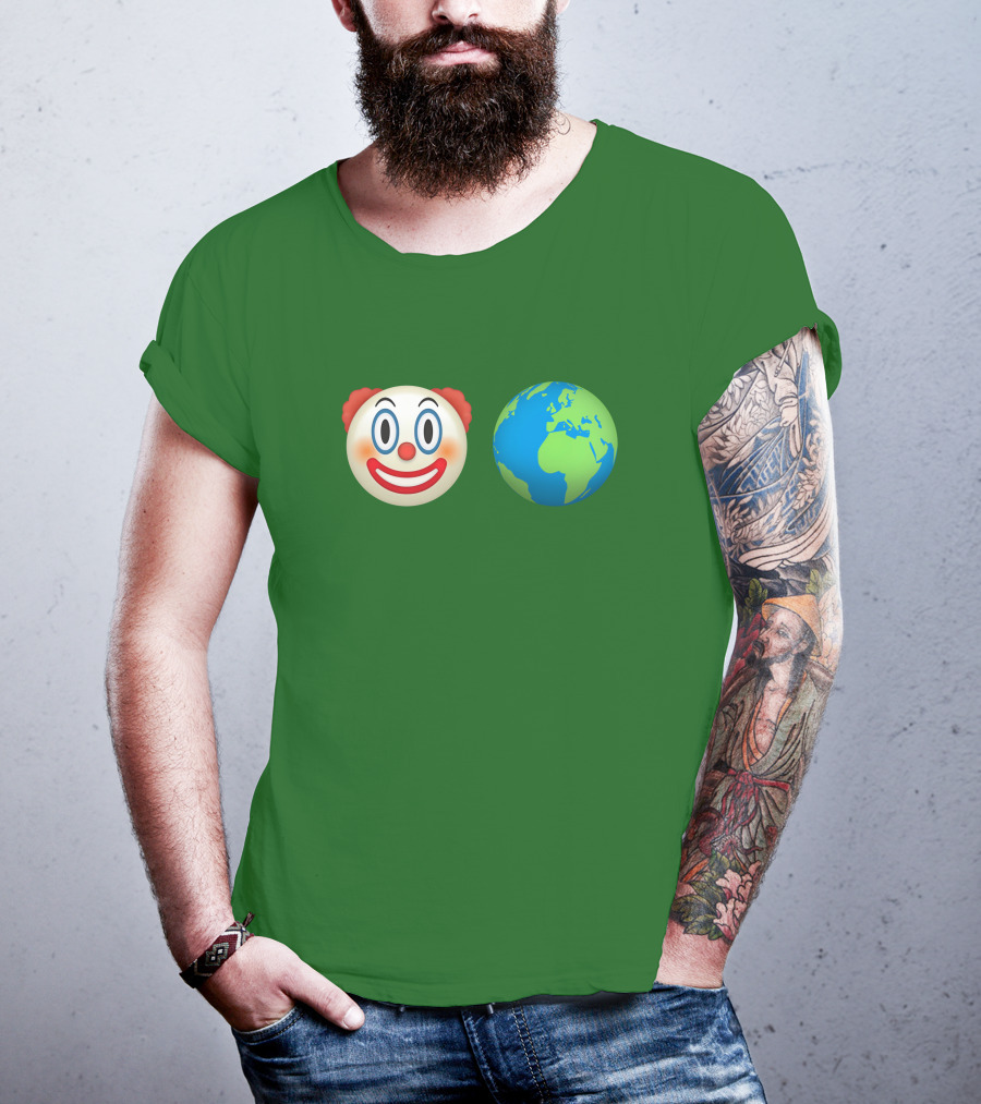 Clown Face Globe Emoji Clown World T-Shirt