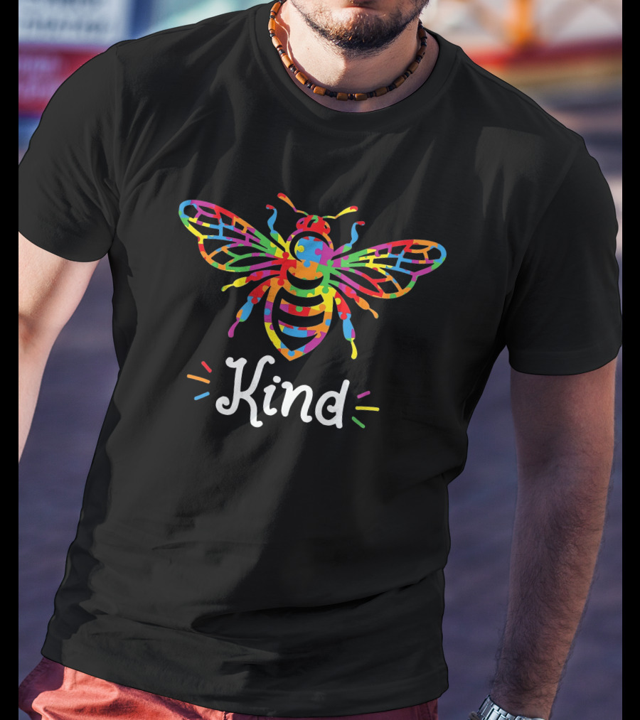 Cory Booker Kind Autism Puzzle Bee T-Shirt