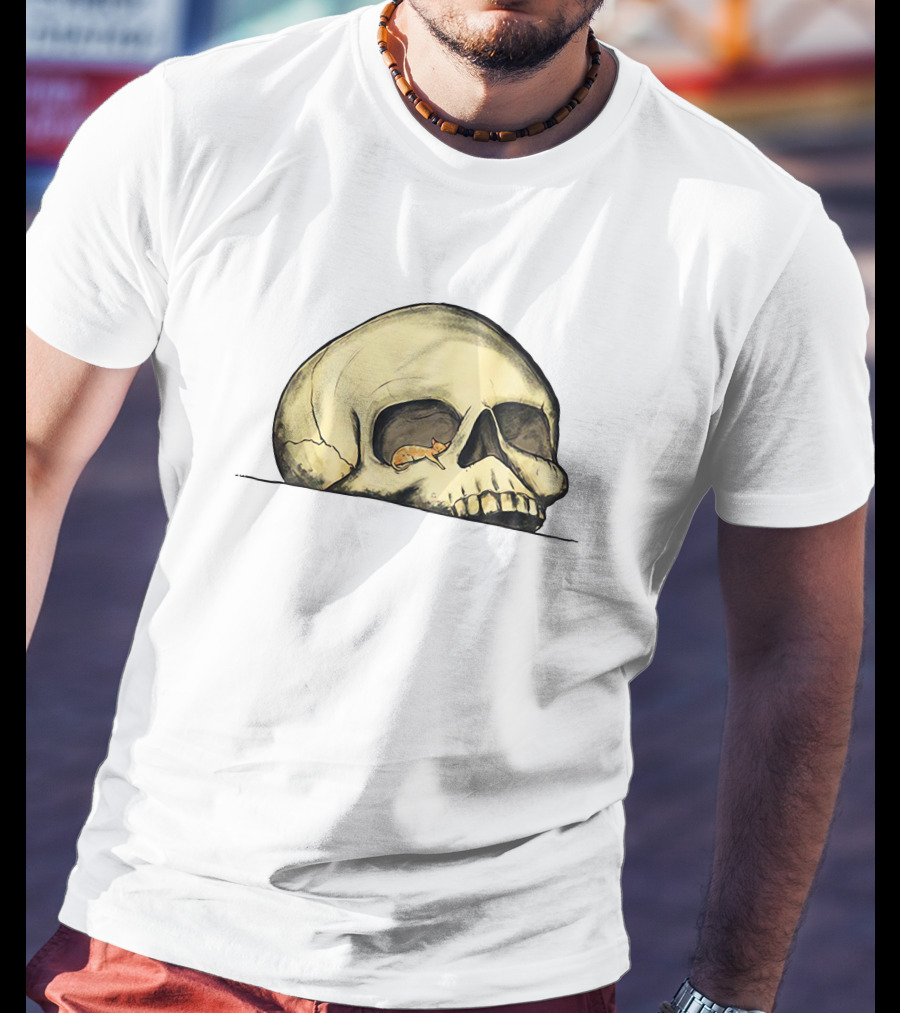 Studio Joog Soft Spot Skull With Sleeping Fox T-Shirt