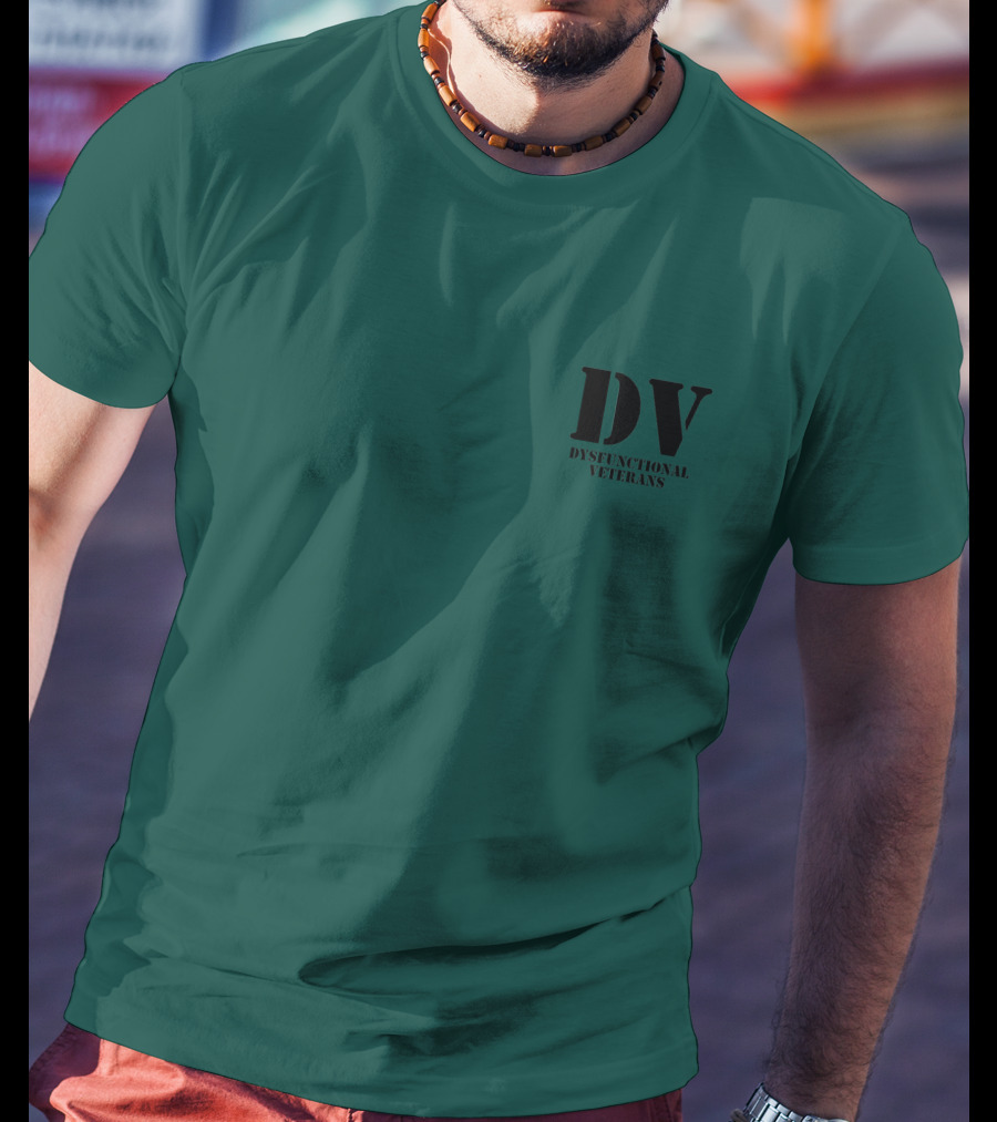 The Deplorable Veteran DV Dysfunctional Veterans Black T-Shirt
