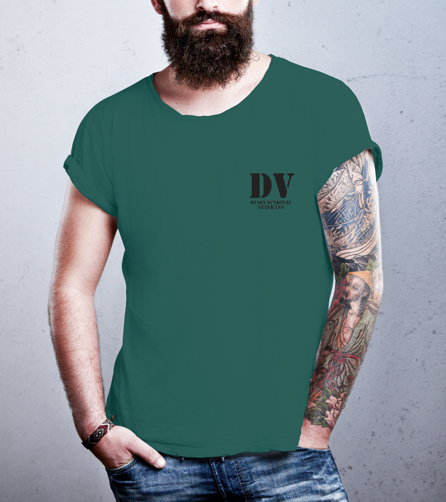 The Deplorable Veteran DV Dysfunctional Veterans Black T-Shirt