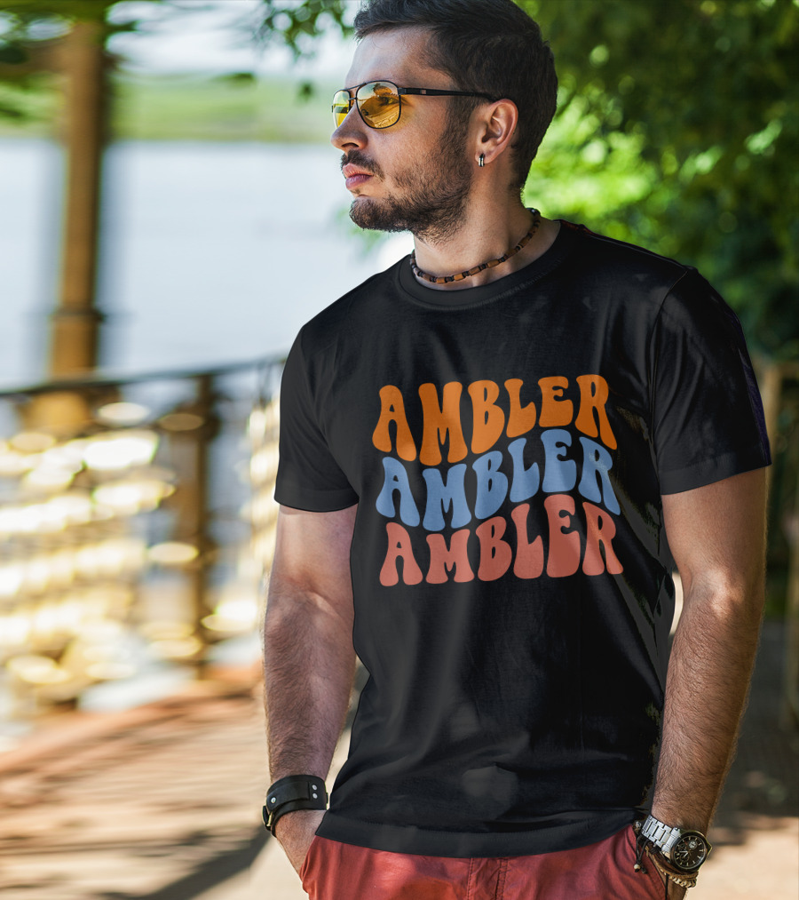 Ambler Ambler Ambler Retro Wavy T-Shirt
