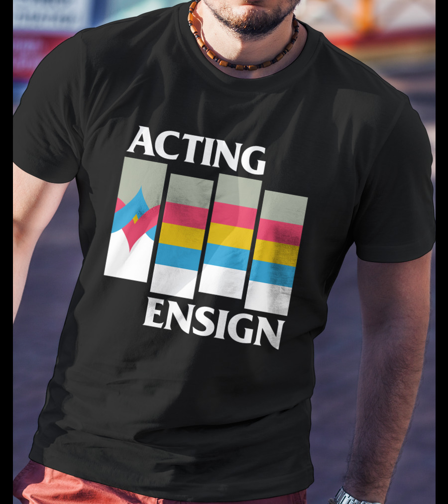 Acting Ensign 80s Retro Color Bars T-Shirt