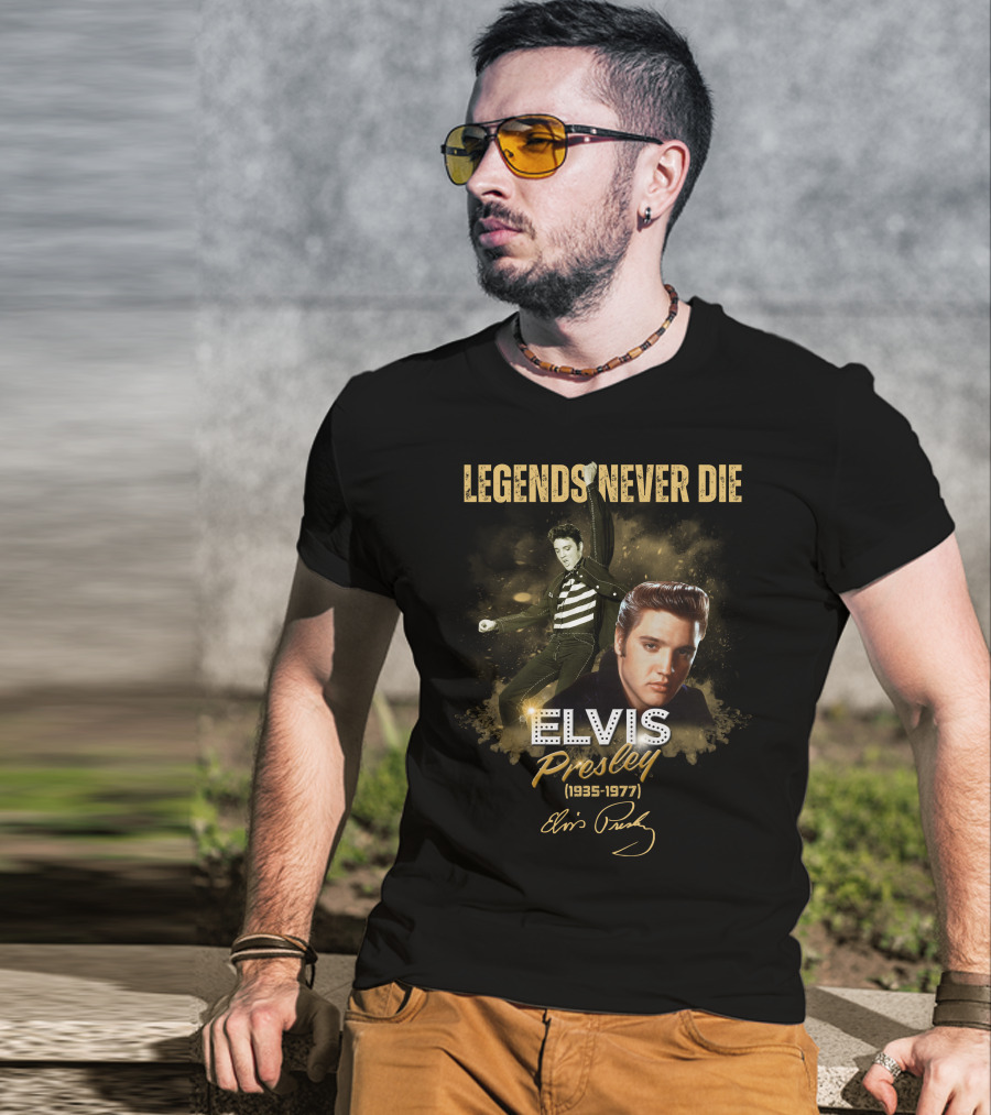 LEGENDS NEVER DIE ELVIS PRESLEY 1935-1977 T-Shirt