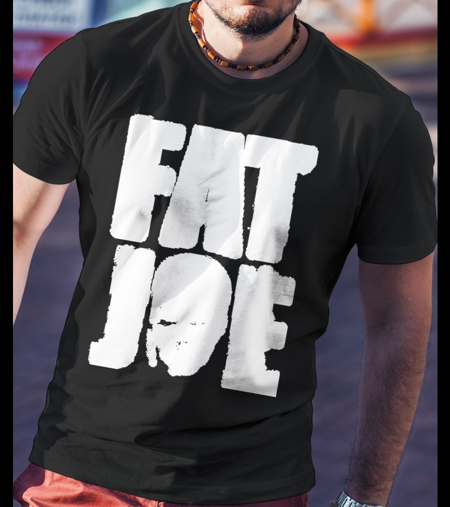 Fat Joe Face Inside Bold White Letters T-Shirt