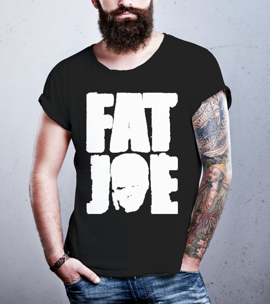 Fat Joe Face Inside Bold White Letters T-Shirt