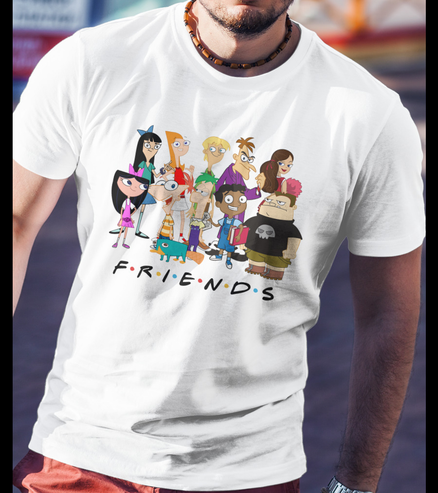 Phineas And Ferb Friends Cast With Iconic Friends T-Shirt