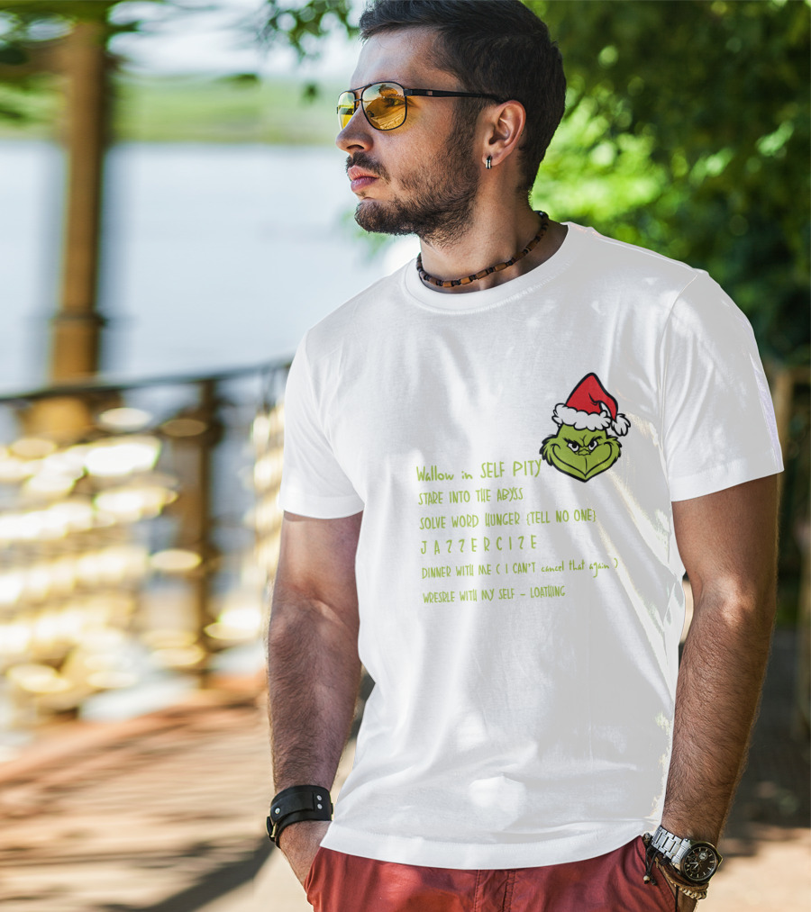 Grinch Christmas Schedule My Day I'm Booked T-Shirt