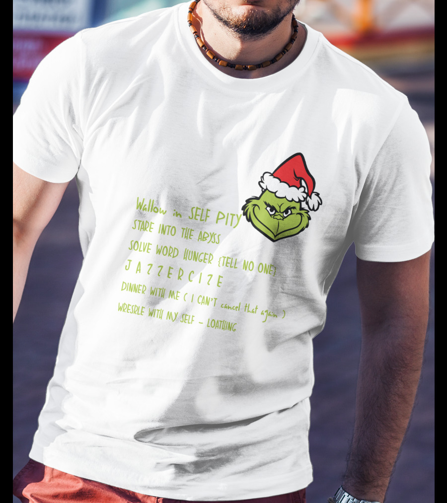 Grinch Christmas Schedule My Day I'm Booked T-Shirt