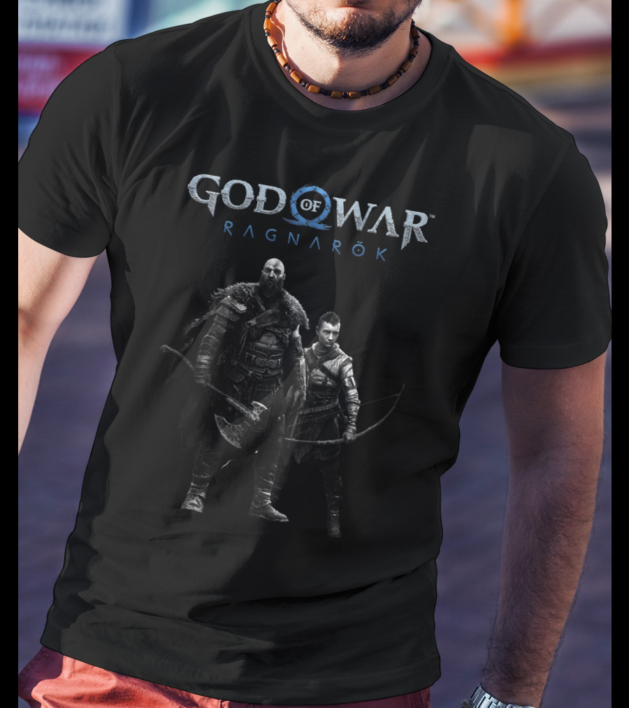 God Of War Ragnarök Silver Kratos And Atreus T-Shirt