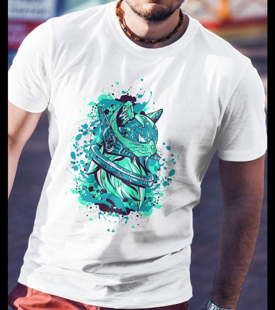 Future Cat Cybernetic Space Explorer T-Shirt