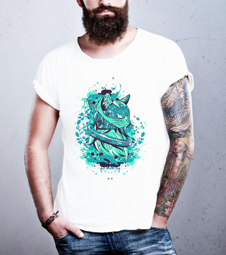 Future Cat Cybernetic Space Explorer T-Shirt