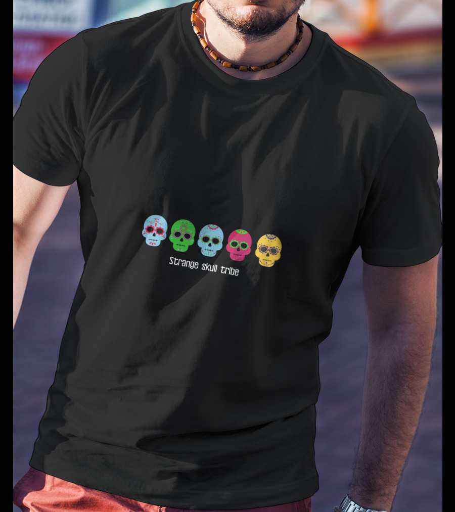 Strange Skull Tribe Colorful Skulls T-Shirt