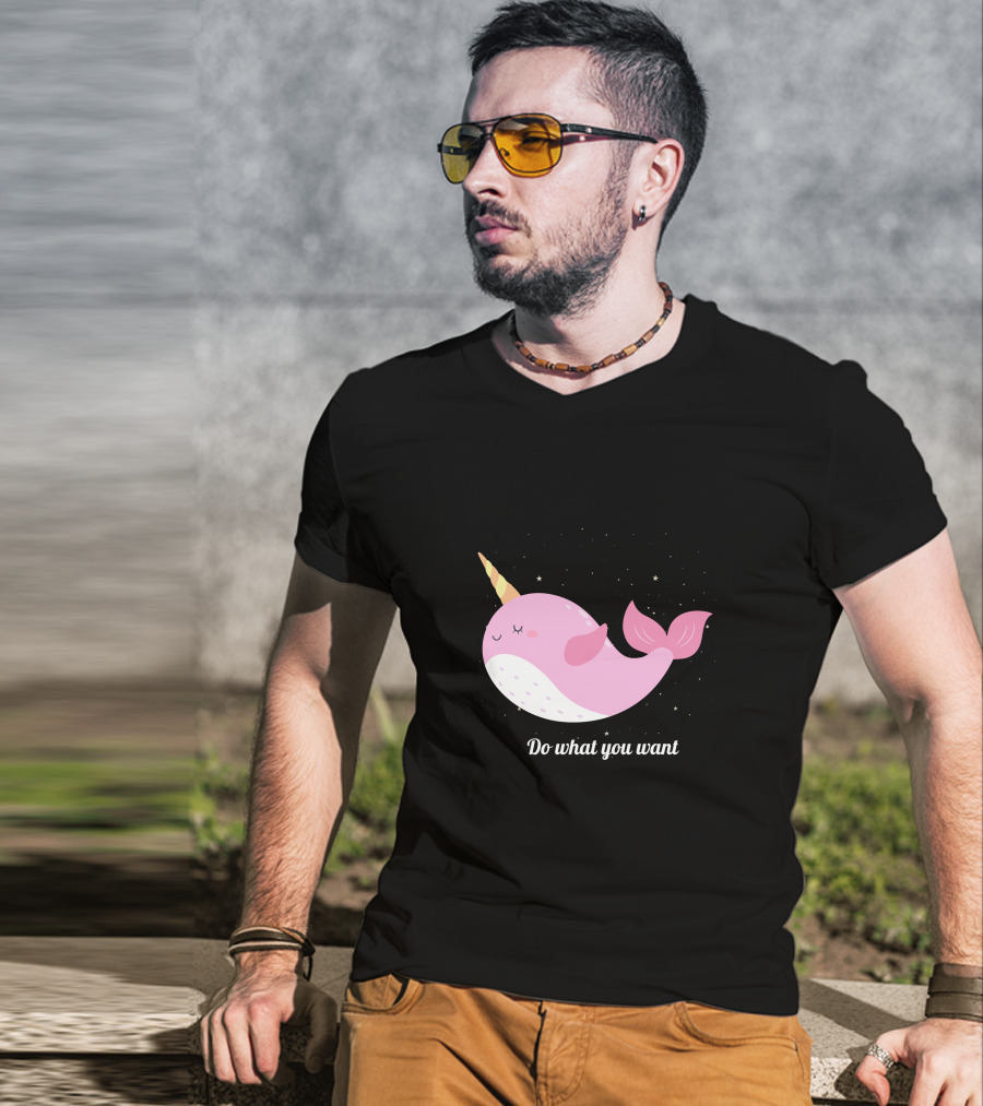 Do What You Want Narwhal Stars T-Shirt