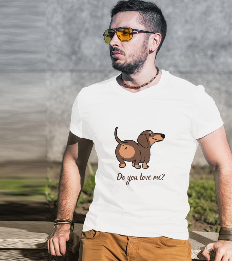 Do You Love Me Dachshund Cartoon Dog T-Shirt