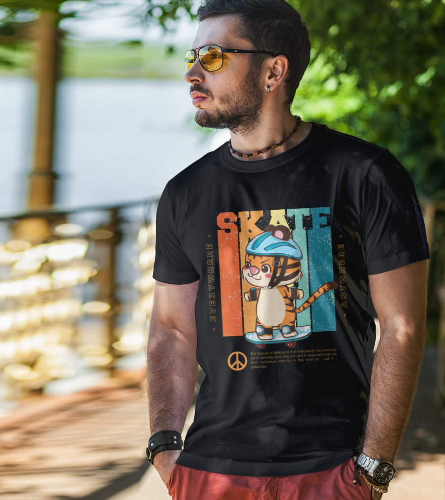 SKATE Everywhere Anywhere Tiger T-Shirt