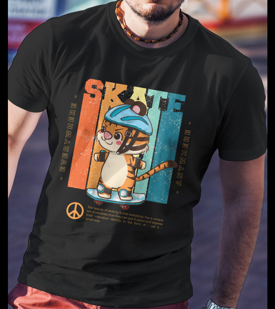 SKATE Everywhere Anywhere Tiger T-Shirt