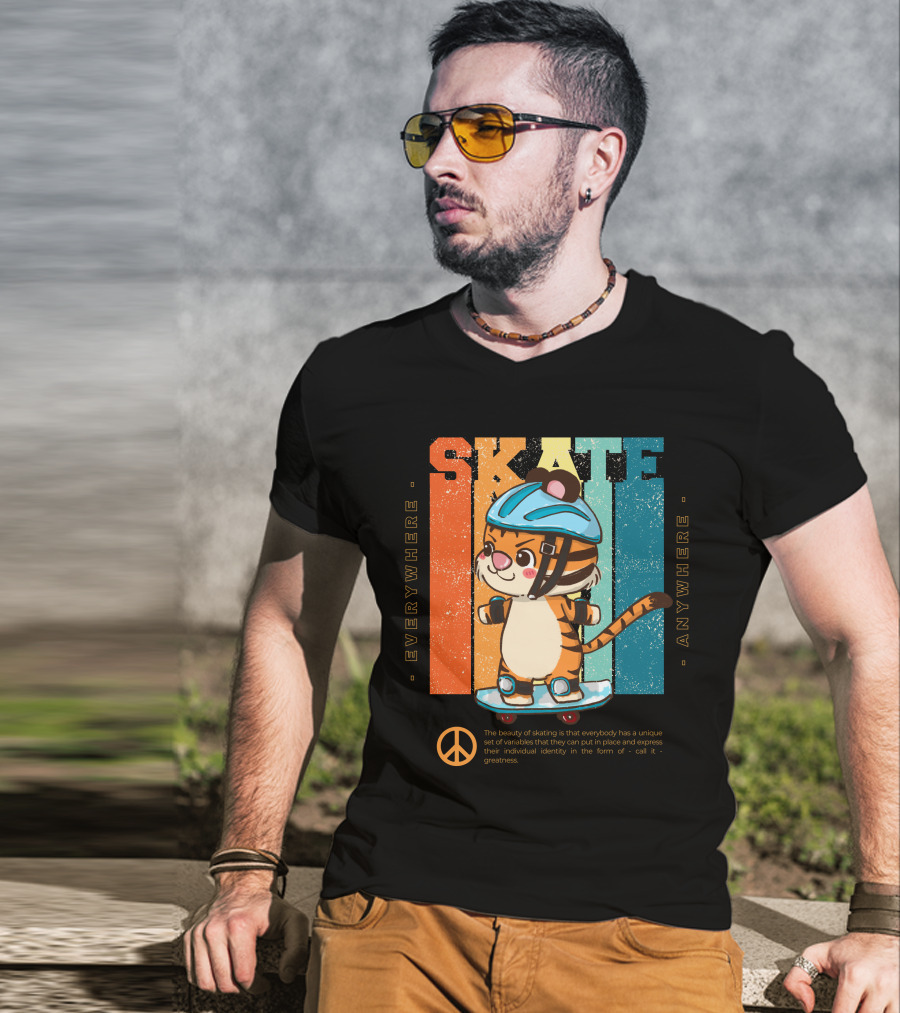 SKATE Everywhere Anywhere Tiger T-Shirt