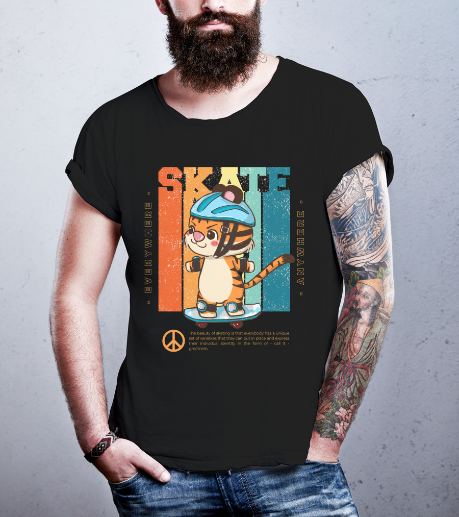 SKATE Everywhere Anywhere Tiger T-Shirt