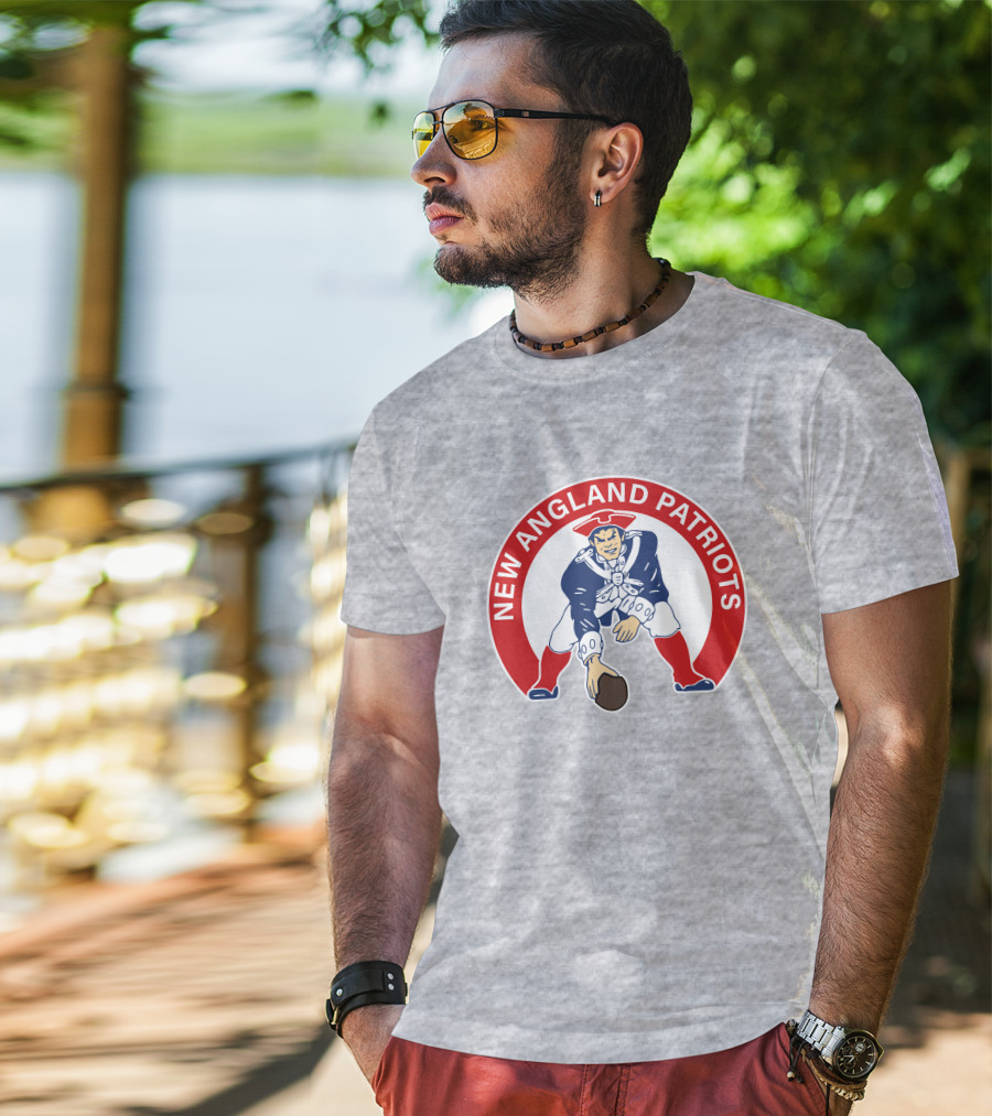 New England Patriots Classic Logo Print T-Shirt