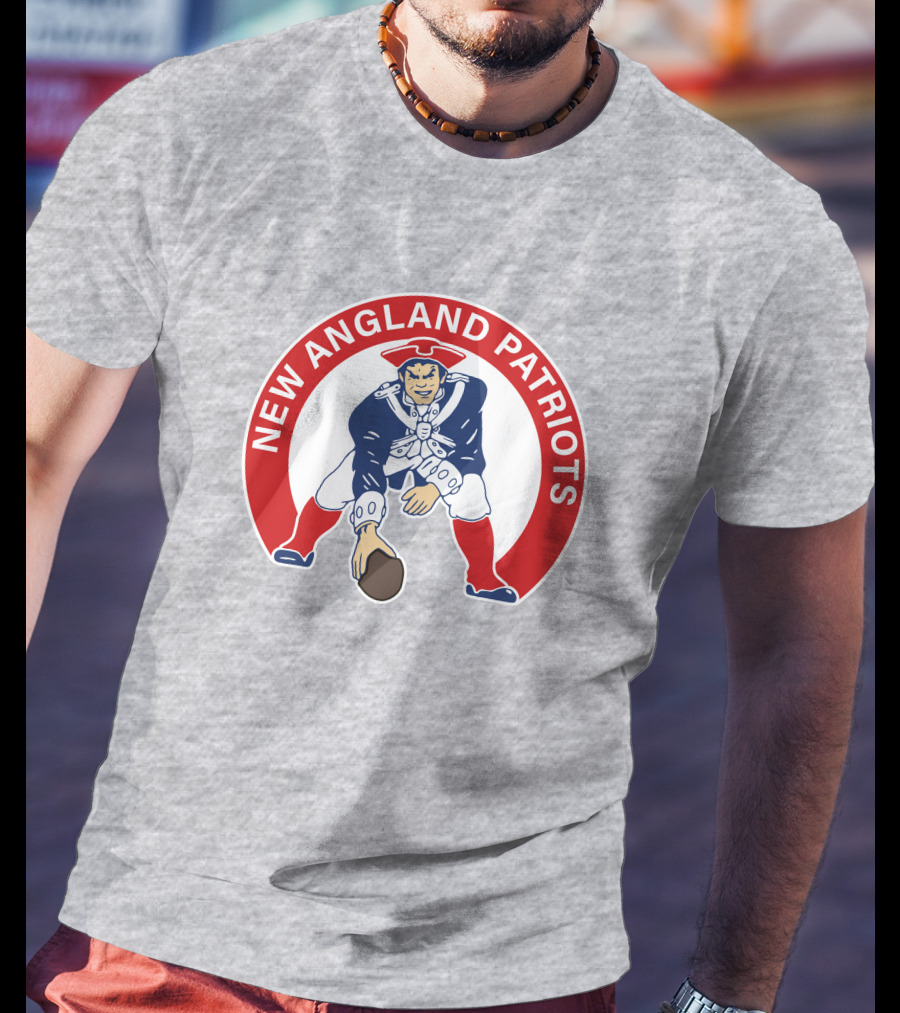 New England Patriots Classic Logo Print T-Shirt
