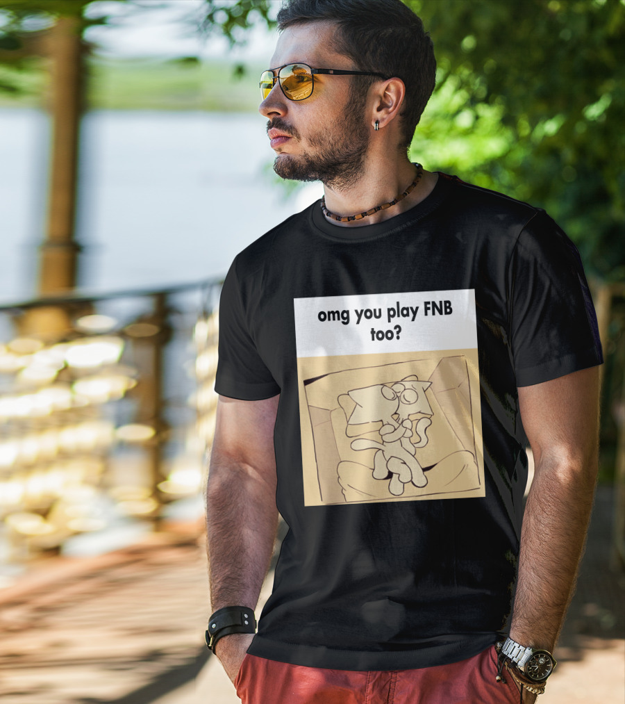 Omg You Play FNB Too Kissing Cartoon Characters In Box T-Shirt