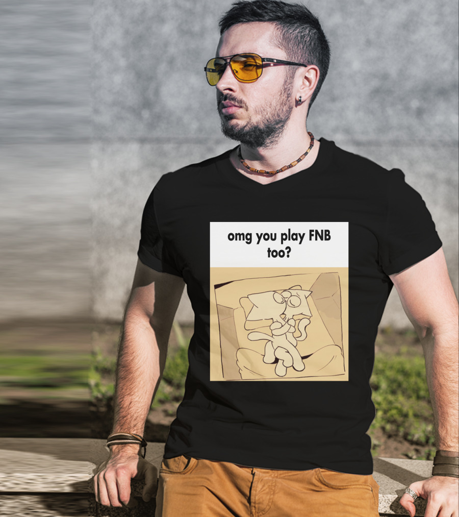 Omg You Play FNB Too Kissing Cartoon Characters In Box T-Shirt