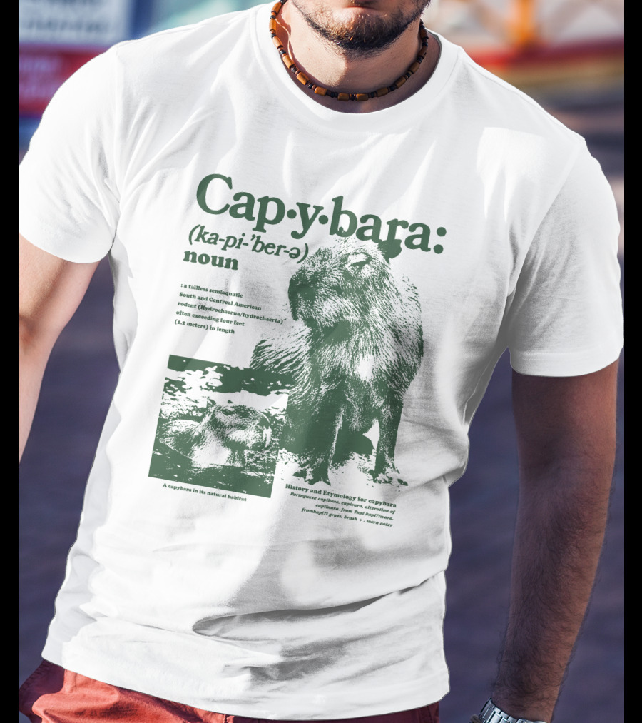Capybara Definition Tallest Semiaquatic Rodent South Central America T-Shirt