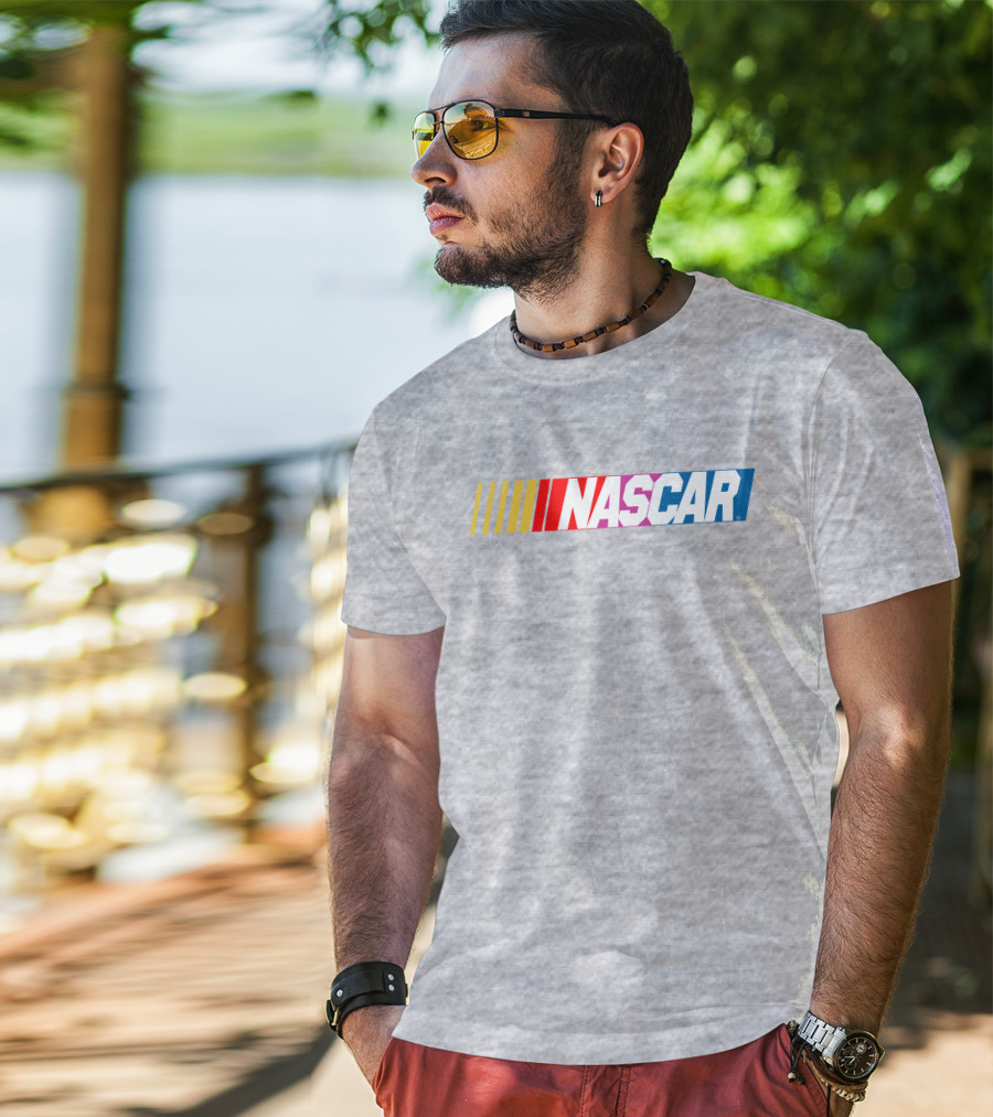 NASCAR Racing Logo With Gradient Bars T-Shirt