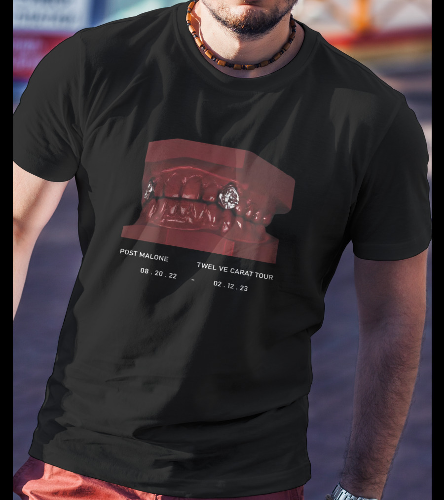 Toothache Red Dental Mold With Diamond Teeth T-Shirt