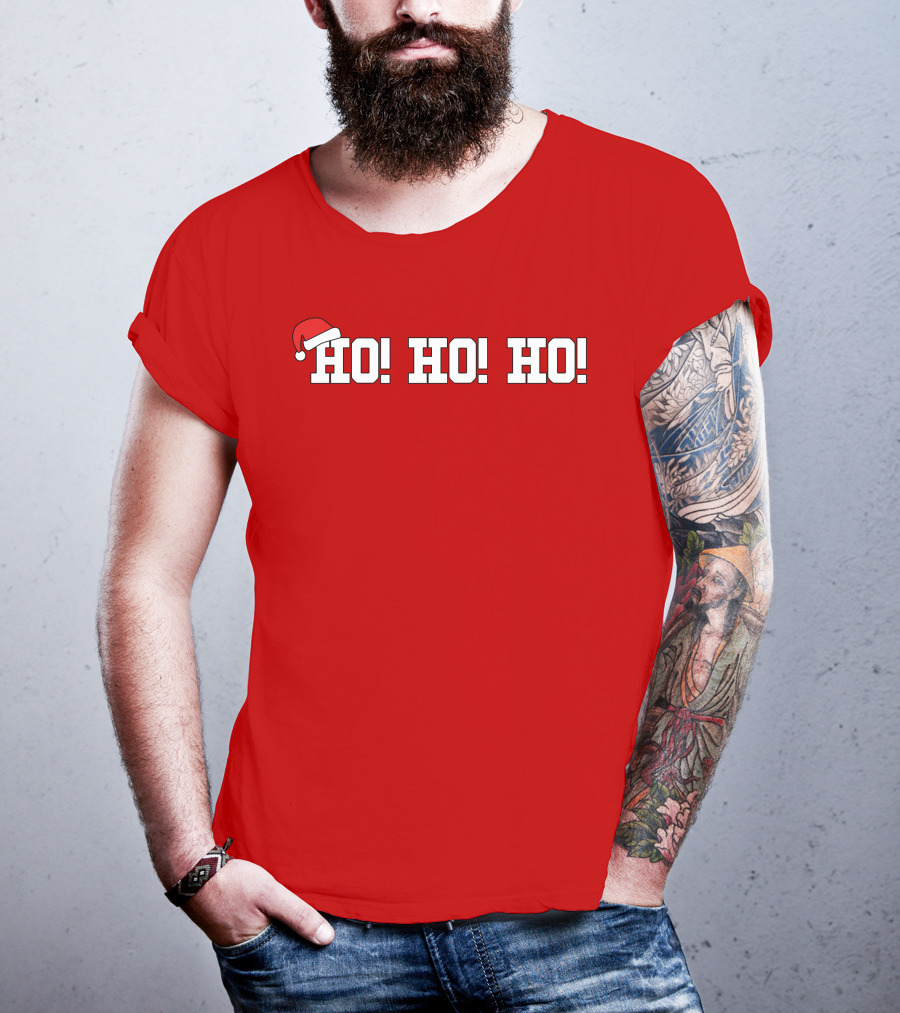 Ho Ho Ho Heather Harmon Santa Hat Holiday Cheer T-Shirt