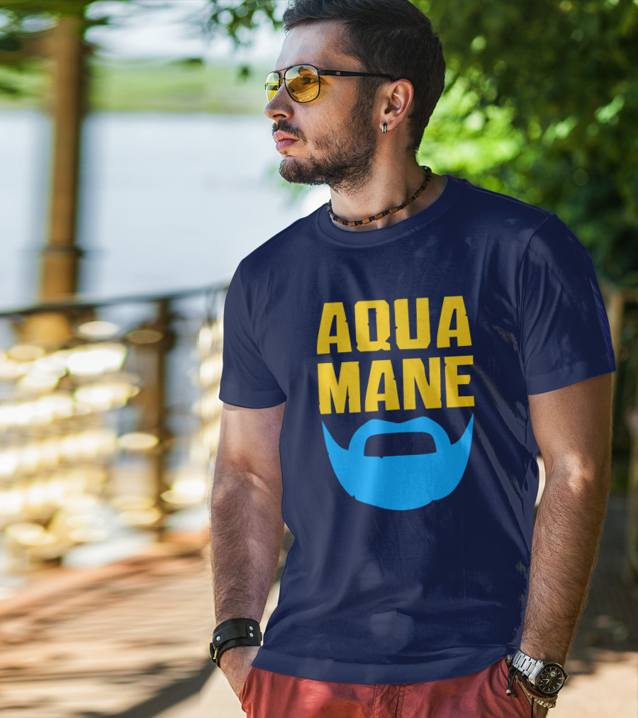 Aqua Mane Iconic Blue Beard T-Shirt