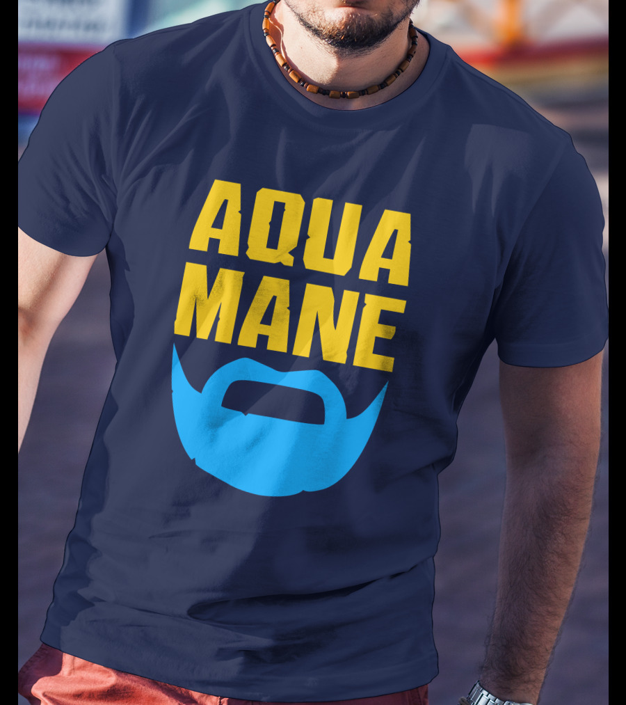 Aqua Mane Iconic Blue Beard T-Shirt